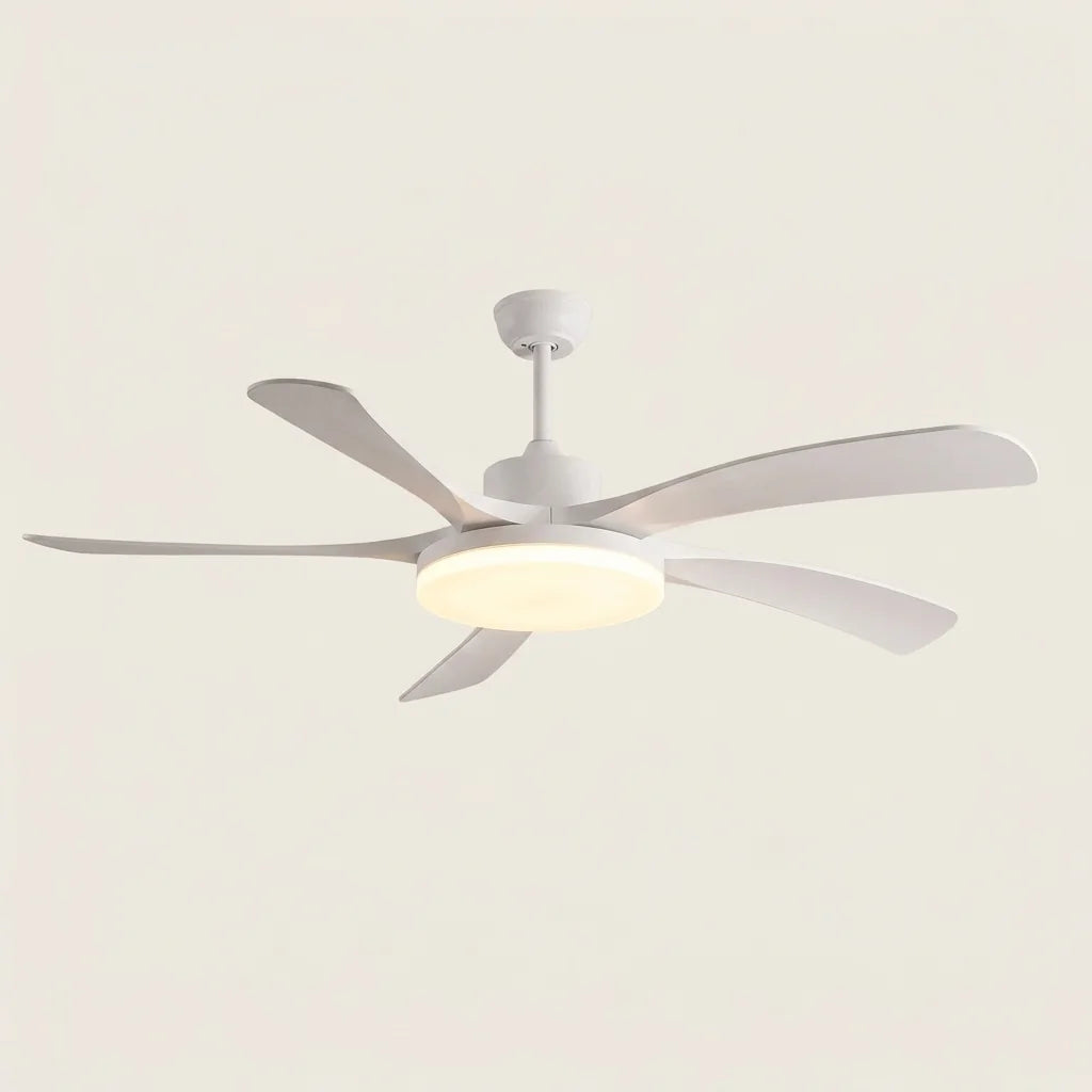 5 lapátos mennyezeti ventilátor tiszta fehér színben