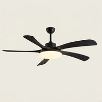 5 lapátos mennyezeti ventilátor tiszta fekete színben