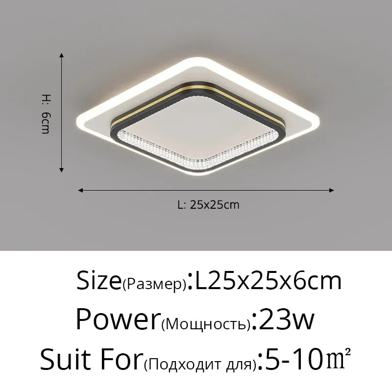 Kristály Mennyezeti Lámpa – Nordic Minimalist LED Folyosóra és Nappaliba