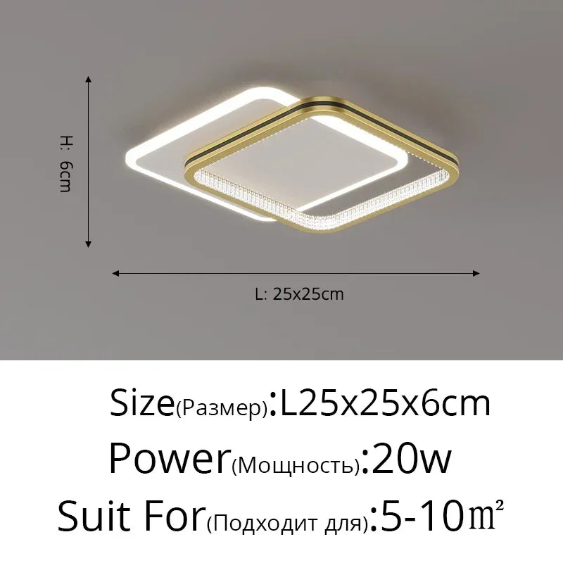 Kristály Mennyezeti Lámpa – Nordic Minimalist LED Folyosóra és Nappaliba