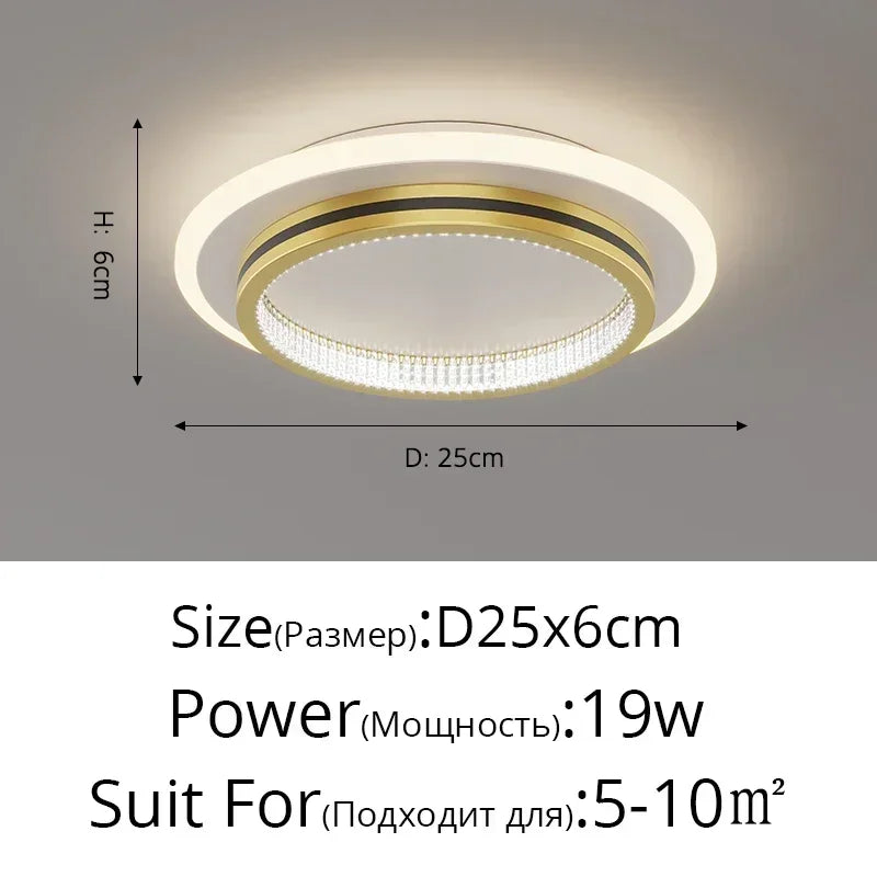 Kristály Mennyezeti Lámpa – Nordic Minimalist LED Folyosóra és Nappaliba