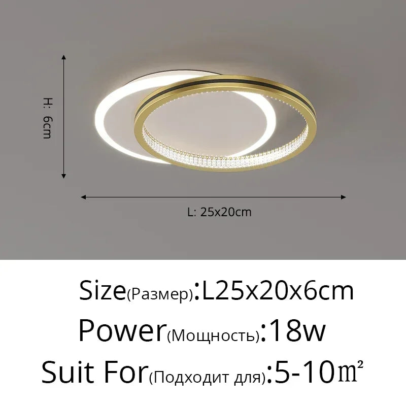 Kristály Mennyezeti Lámpa – Nordic Minimalist LED Folyosóra és Nappaliba