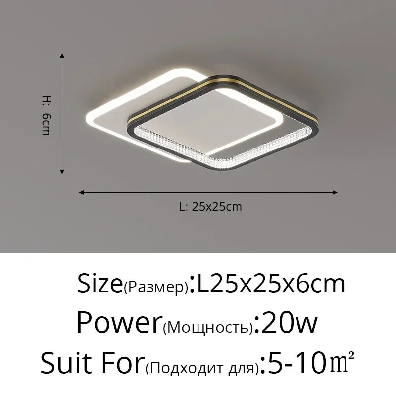 Kristály Mennyezeti Lámpa – Nordic Minimalist LED Folyosóra és Nappaliba