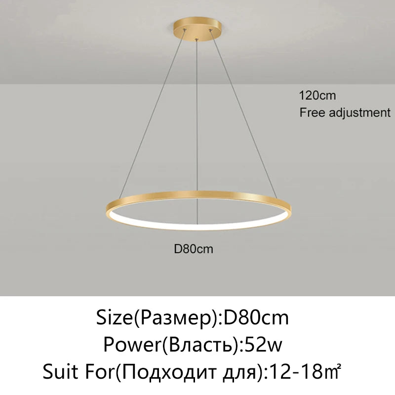 Modern Kerek LED Függesztő Lámpa – Fekete és Fehér Minimalista