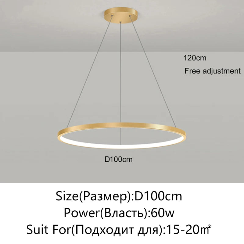 Modern Kerek LED Függesztő Lámpa – Fekete és Fehér Minimalista