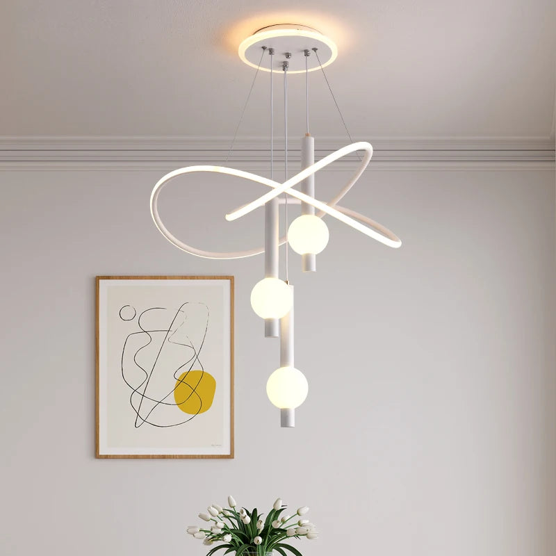 Modern LED Csillár – Háromszinű Dimmelhető Nappaliba és Étkezőbe