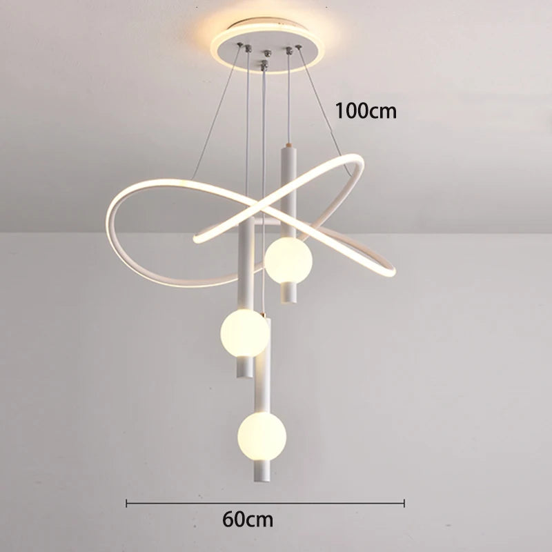 Modern LED Csillár – Háromszinű Dimmelhető Nappaliba és Étkezőbe