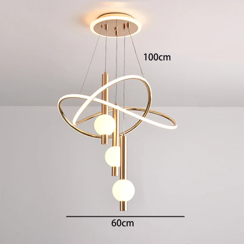 Modern LED Csillár – Háromszinű Dimmelhető Nappaliba és Étkezőbe