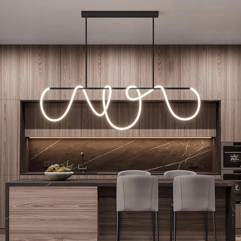Nordic Arany/Fekete Csillár Étkezőbe – LED, Táv- és APP-vezérelt (110–200 cm)