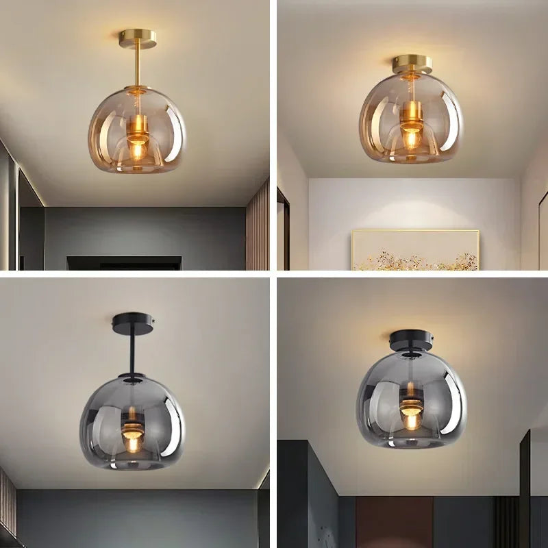 Üveg Nordic Mennyezeti Lámpa – Modern LED Folyosóra
