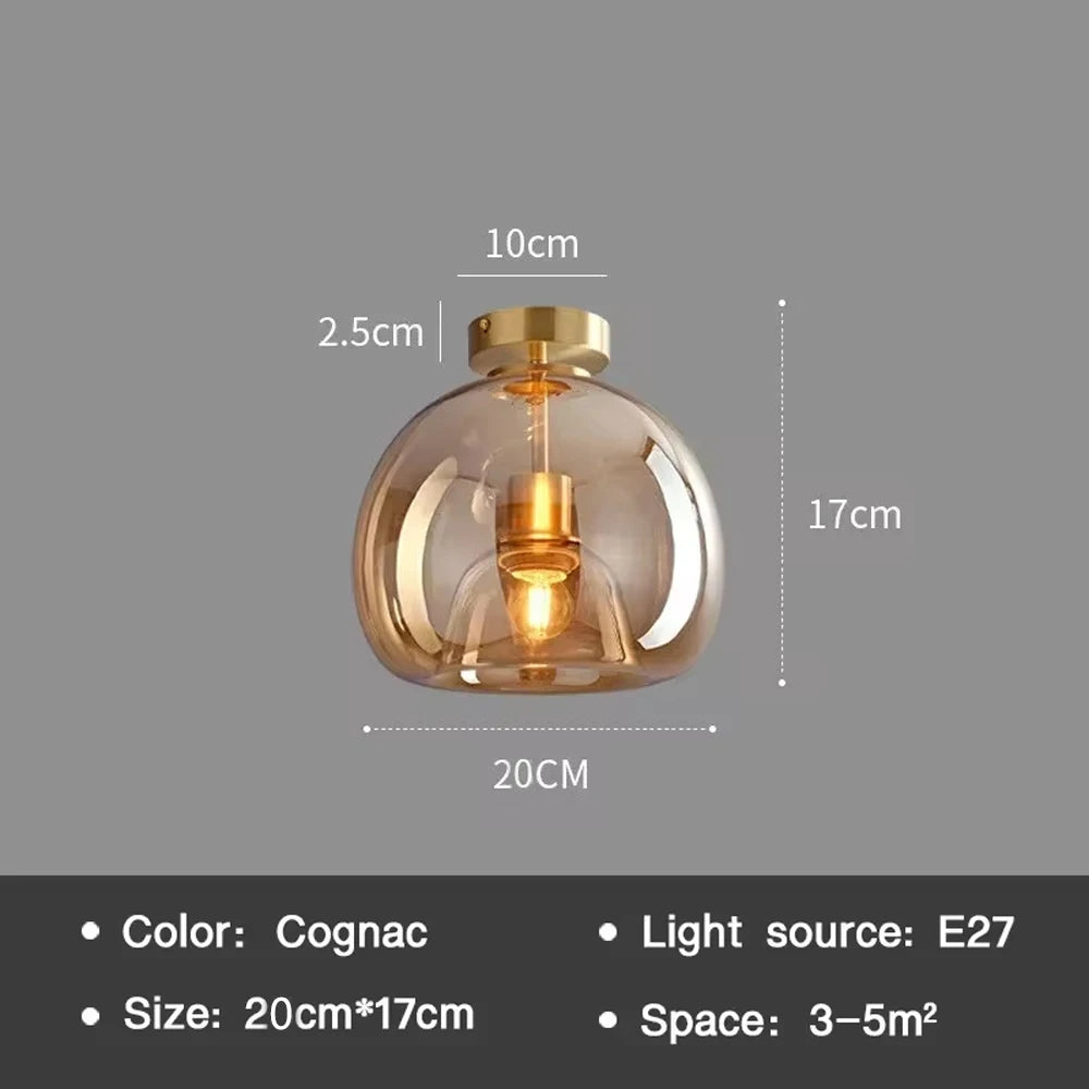 Üveg Nordic Mennyezeti Lámpa – Modern LED Folyosóra