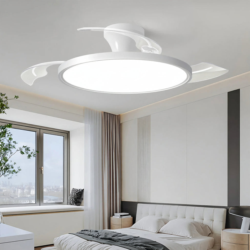 Láthatatlan Mennyezeti Ventilátor Lámpával – DC Motor, APP és Távirányítós Dimmer