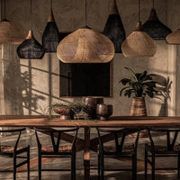 Rattan Függesztő Lámpa – Japán Stílusú Vintage LED E27