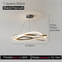 Nagy Gyűrűs LED Csillár – Minimalist Kör Lámpa Nappaliba