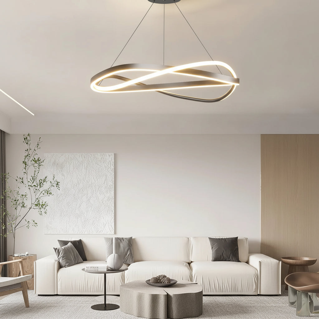 Nagy Gyűrűs LED Csillár – Minimalist Kör Lámpa Nappaliba