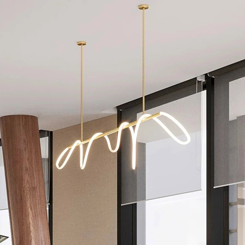 Nordic Arany/Fekete Csillár Étkezőbe – LED, Táv- és APP-vezérelt (110–200 cm)