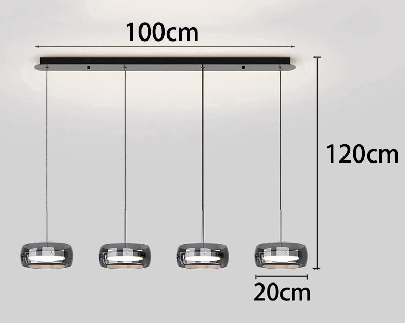 Modern Üveg és Fém Multi-Fejes Csillár – 1–5 Fejes LED Nappaliba