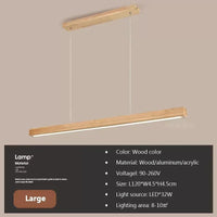 Fa Rúd LED Csillár – Étkezőasztal Függő Lámpa 80–120 cm