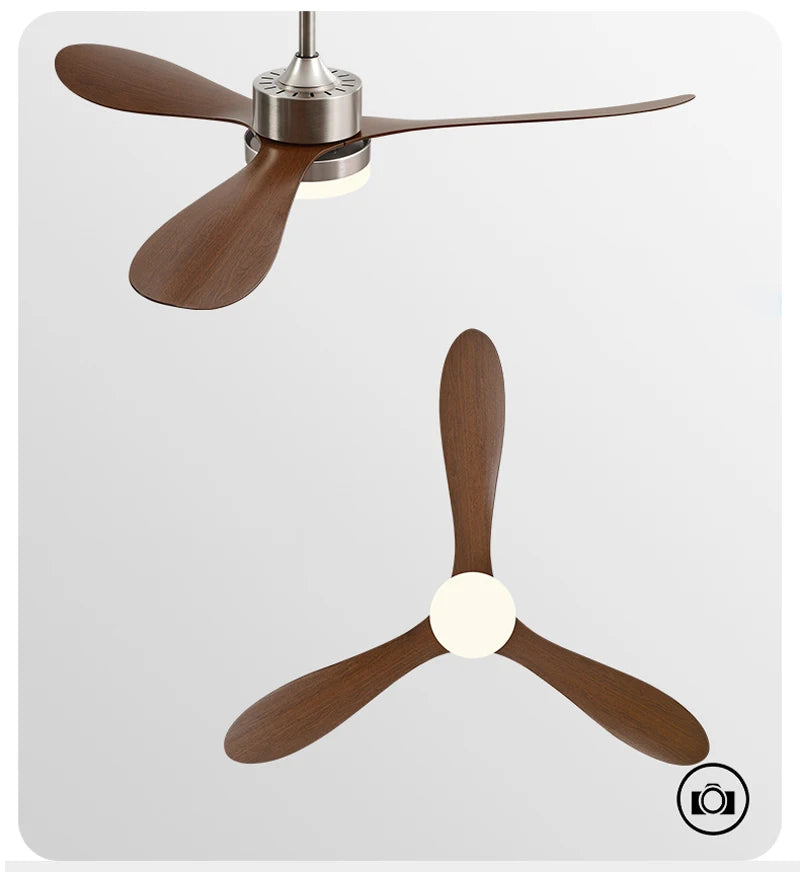 Ipari Retro Mennyezeti Ventilátor Lámpával – DC Motor, Távirányítóval