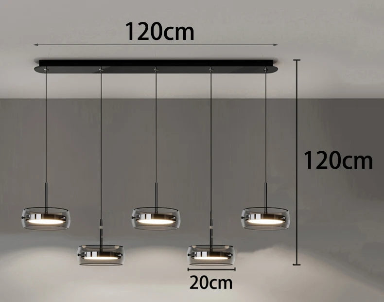 Modern Üveg és Fém Multi-Fejes Csillár – 1–5 Fejes LED Nappaliba