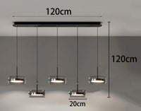 Modern Üveg és Fém Multi-Fejes Csillár – 1–5 Fejes LED Nappaliba