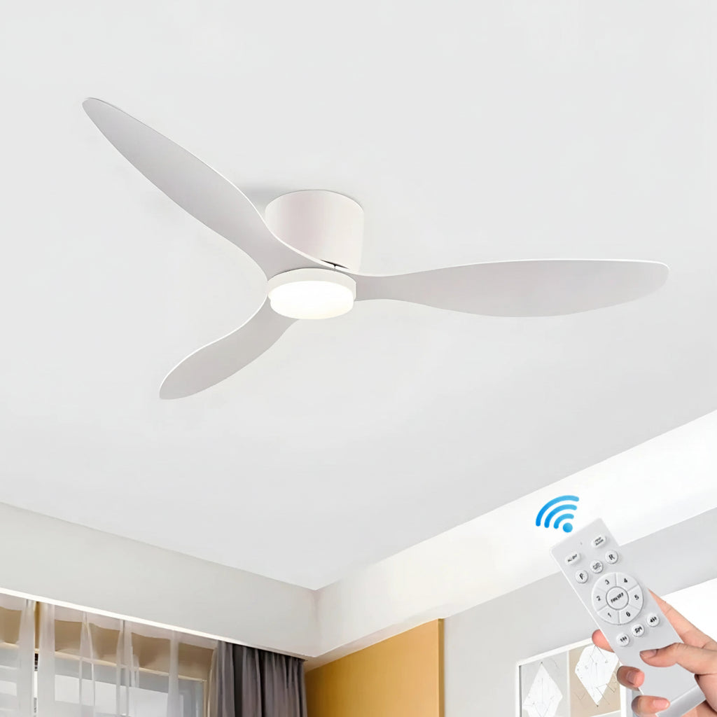 Mennyezeti Ventilátor Lámpával – Csendes DC Motor, 6 Sebesség, Távirányítóval