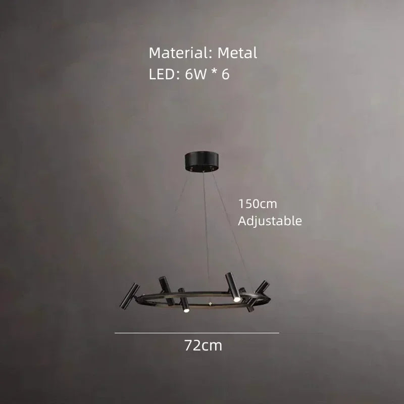 Nordic Design LED Csillár – Fém Függőlámpa Nappaliba és Étkezőbe (6/8/10 karos)