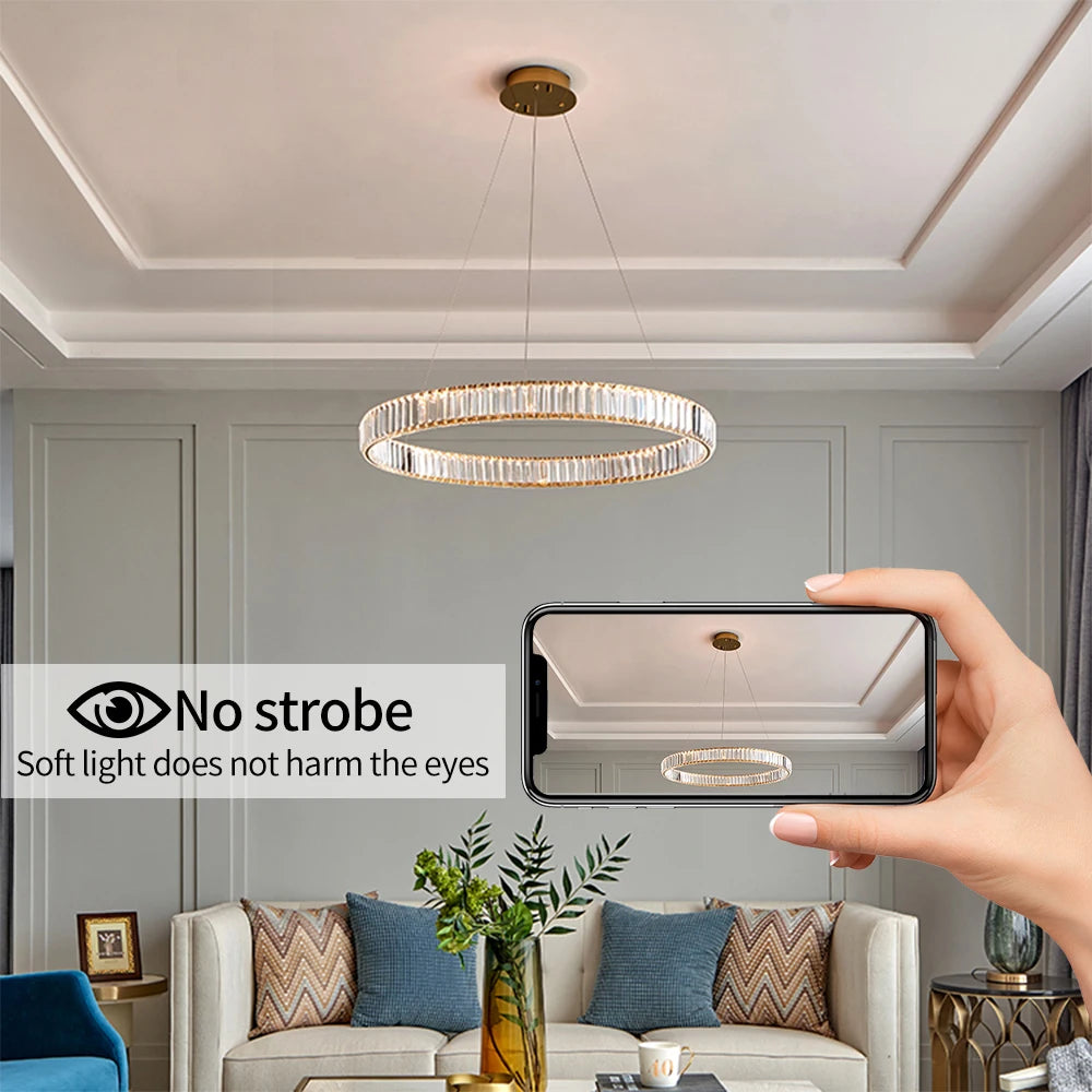 Kristály Csillár Távirányítós Dimmer – Vintage Stilusú Nappaliba