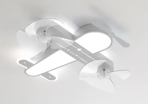 Repülős Gyerekszobai Mennyezeti Lámpa – LED Ventilátor Lámpával, Kék/Zöld/Rózsaszín