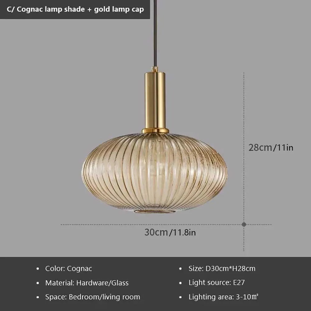 Üveg Gömb Függő Lámpa – Borostyán / Szürke / Zöld E27 Étkezőbe