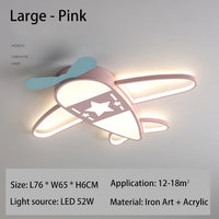 Repülős Gyerekszobai Mennyezeti Lámpa – LED Ventilátor Lámpával, Kék/Zöld/Rózsaszín