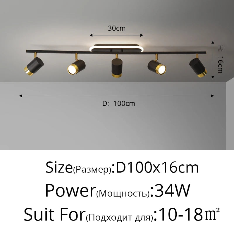 Fekete Fehér LED Csillár Modern – 3-5 Karos Nappaliba Folyosóra