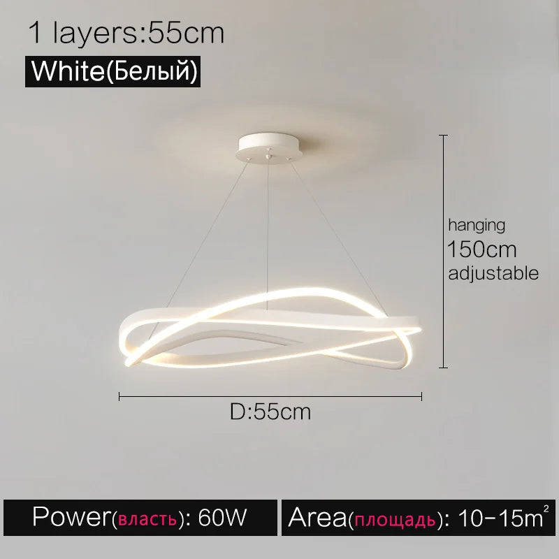 Nagy Gyűrűs LED Csillár – Minimalist Kör Lámpa Nappaliba