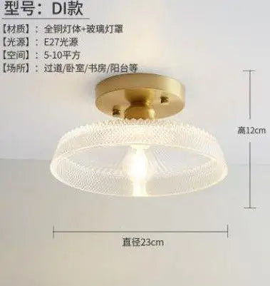 Modern LED Üveg Mennyezeti Lámpa – Minimalista Lámpa Előszobába és Folyosóra