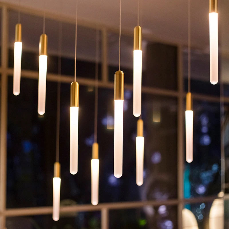 Nordic Alumínium LED Csillár – Lépcsőházi Függő Lámpa 1–30 Fejes