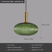 Üveg Gömb Függő Lámpa – Borostyán / Szürke / Zöld E27 Étkezőbe