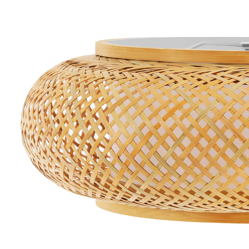 Bambusz Mennyezeti Lámpa – Fonott Rattan E27 LED Plafon