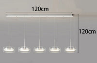 Modern Üveg és Fém Multi-Fejes Csillár – 1–5 Fejes LED Nappaliba