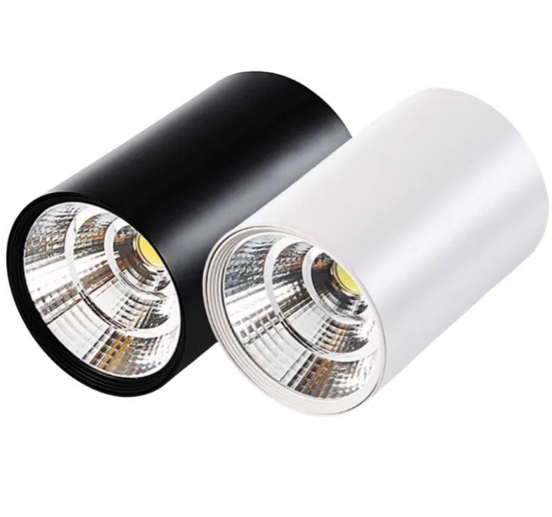 Dimmelhető COB LED Downlight – Mennyezeti Spotlámpa Fehér/Fekete, 7–30W