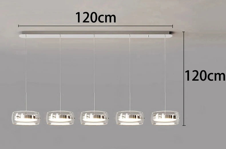 Modern Üveg és Fém Multi-Fejes Csillár – 1–5 Fejes LED Nappaliba
