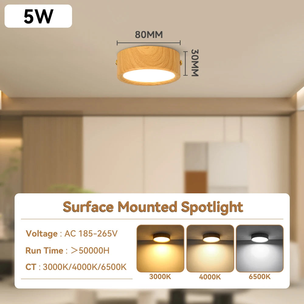 GX53 Fa Downlight LED Mennyezeti Lámpa – Beépíthető Spot