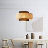 Vintage Rattan Fonott Függő Lámpa – Meleg Fehér LED Nappaliba és Étkezőbe