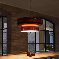 Üveg Gyűrű LED Függesztő Lámpa – Színes Modernist Design