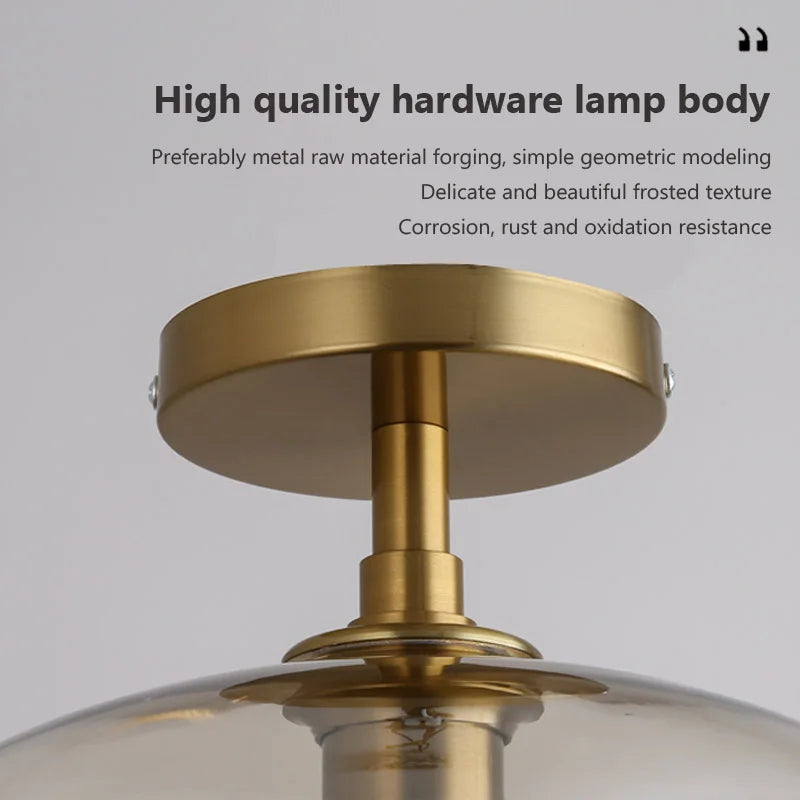 Modern LED Üveg Mennyezeti Lámpa – Minimalista Lámpa Előszobába és Folyosóra