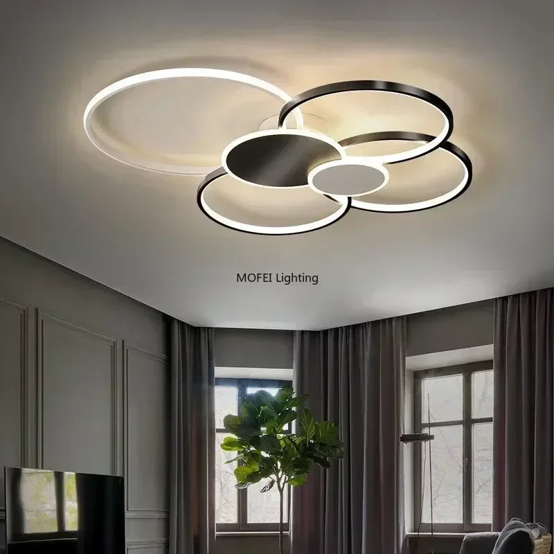 Ultravékony LED Mennyezeti Lámpa – Dimmelhető Nyílt Csillár 58–80 cm