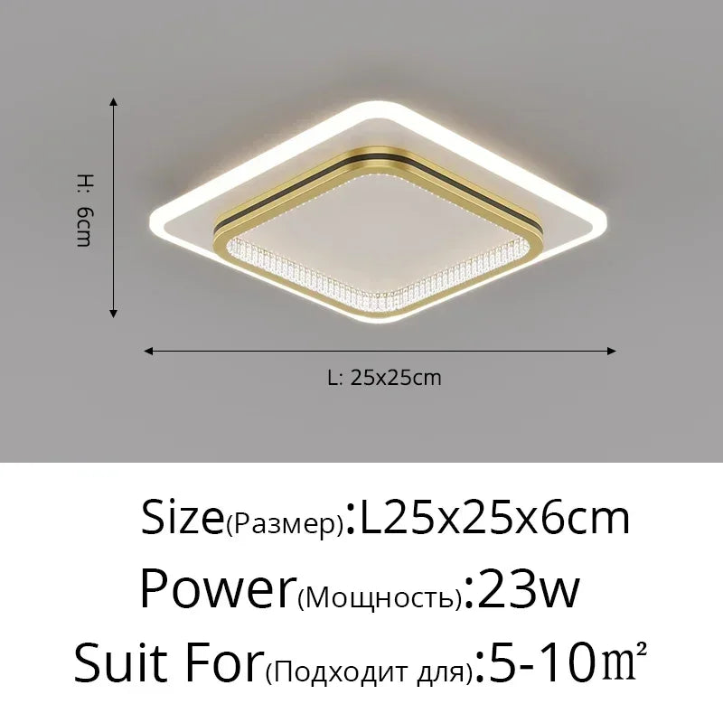 Kristály Mennyezeti Lámpa – Nordic Minimalist LED Folyosóra és Nappaliba