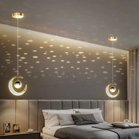 Hold Csillag LED Mennyezeti Lámpa – Arany Fekete Loft Design