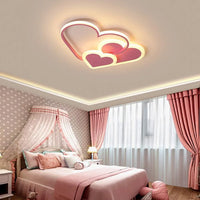 Szív Alakú LED Mennyezeti Lámpa Távirányítóval – 36W Rózsaszín