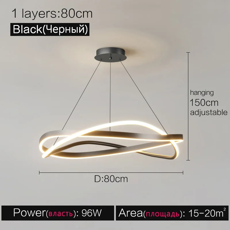 Nagy Gyűrűs LED Csillár – Minimalist Kör Lámpa Nappaliba