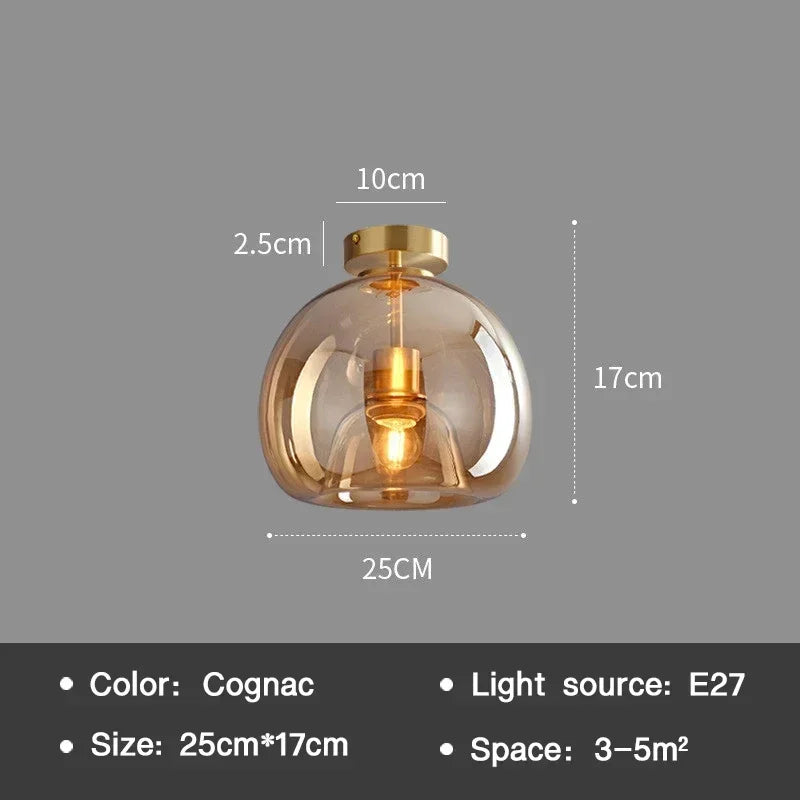 Üveg Nordic Mennyezeti Lámpa – Modern LED Folyosóra